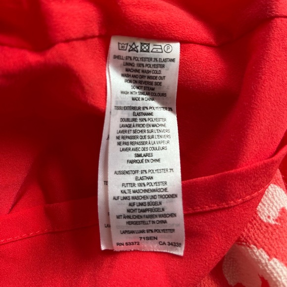 French Connection Midi Dress in Red Smudge Print - Picture 5 of 6